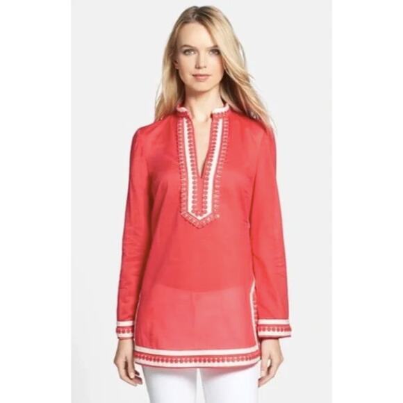 Tory Burch NWT Tory Long Sleeve Cotton Tunic in Carnival // 2 - Picture 1 of 12